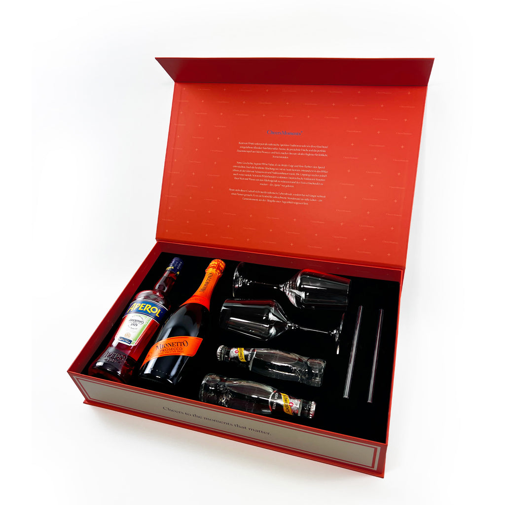 Alkoholgeschenk mit Aperitif – inspiriert vom beliebten Aperol Spritz